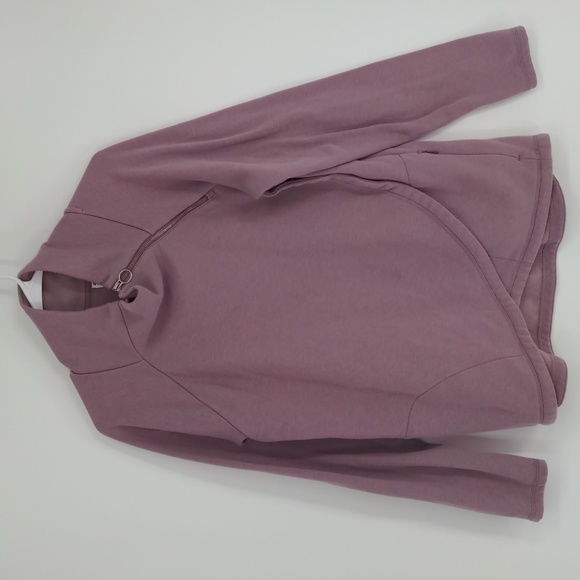 Athleta Sweaters - Athleta Cozy Karma Asym Pullover Sweater Size Large Mock Neck Long Sleeve Purple